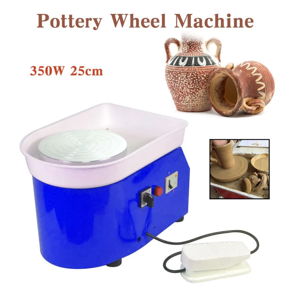 

Pottery Forming Machine 350W 25cm Ceramic Pottery Wheel with Adjustable Feet Lever Pedal For Ceramic Work Clay Art Craft DIY