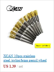 XCAN 10 шт нержавеющая сталь/нейлон/Латунь Карандаш колеса кисти 3,0 мм хвостовик для вращающихся инструментов dremel