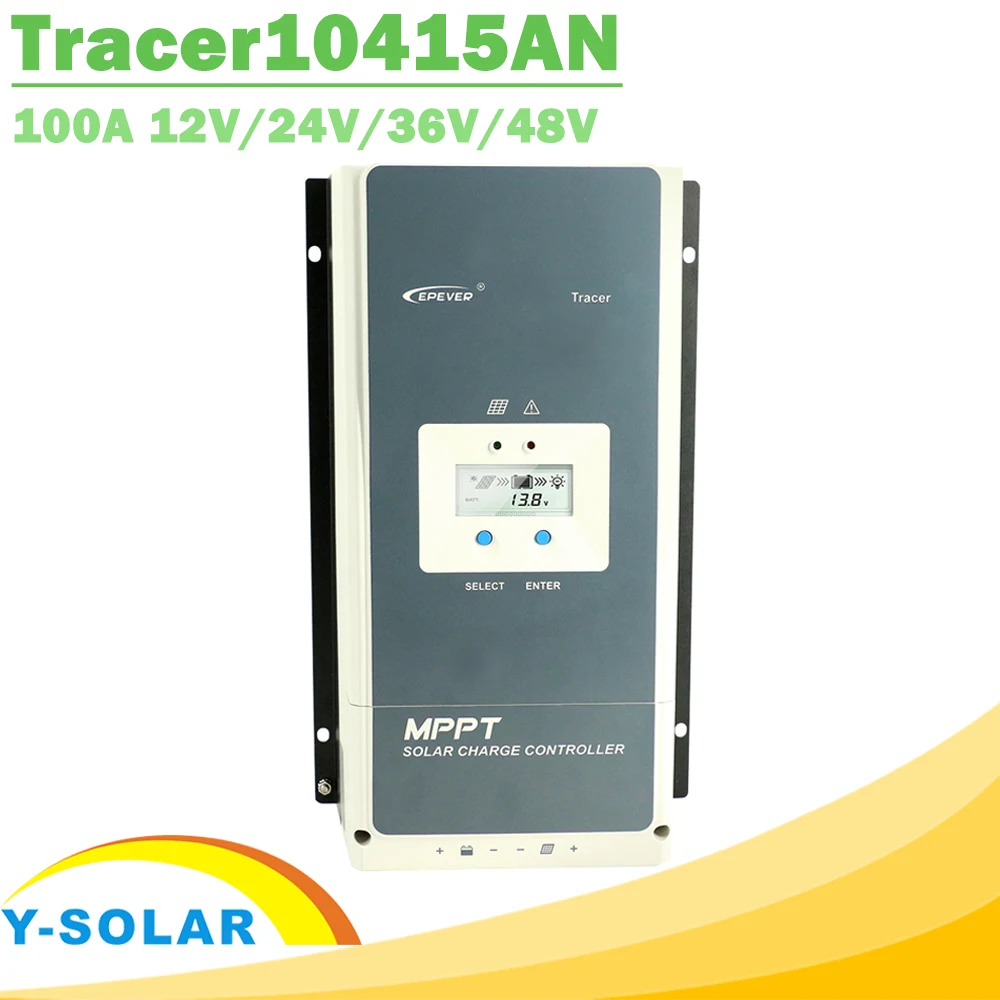 EPever 100A MPPT 12V 24V 36V 48V Солнечный контроллер заряда с подсветкой lcd Max 150V PV вход общий отрицательный ЗАЗЕМЛЕНИЕ Индикатор 10415an