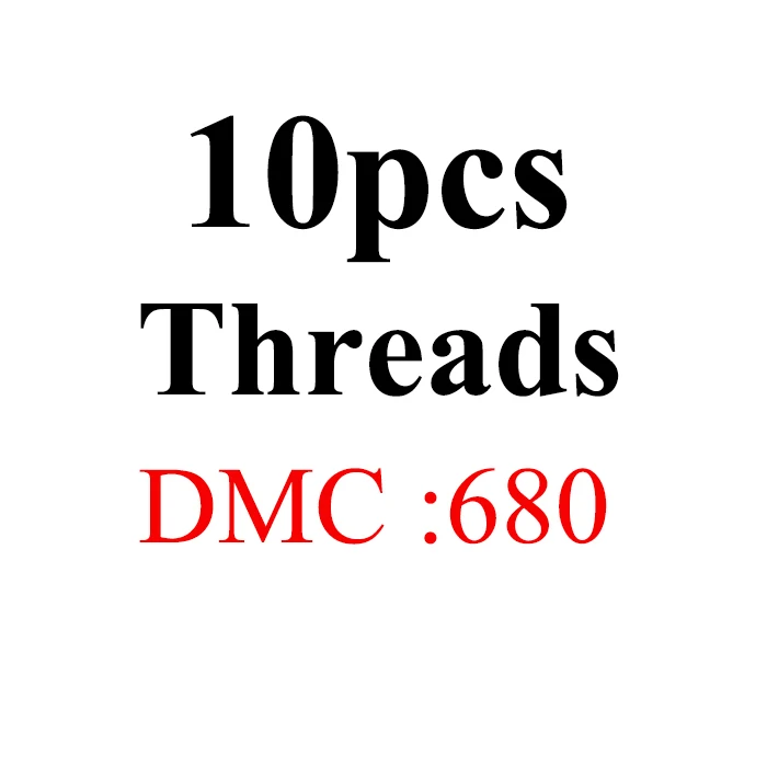 Снеговик, рукоделие вышивка 1,2 м разноцветная опция DMC613-725 10 шт./партия вышивка крестиком хлопковое шитье, моток пряжи вышивка нить - Цвет: 1.2mthread-DMC680