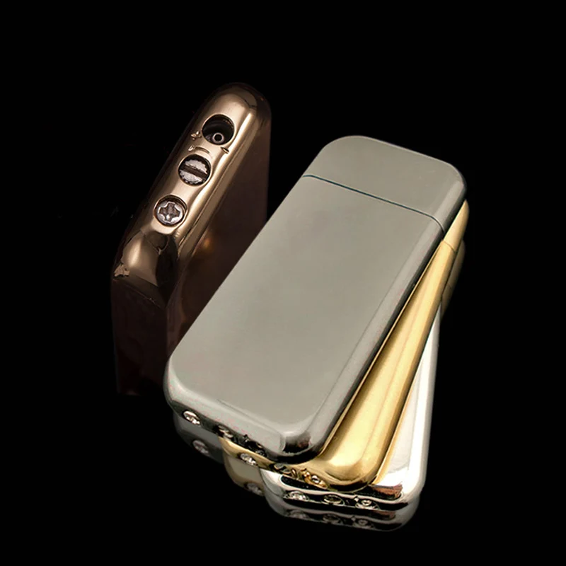 Лидер продаж ультратонкая Зажигалка для сигарет с пламенем шлифовальный круг