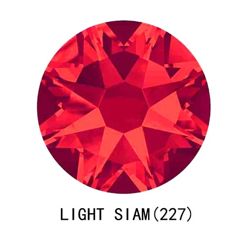 Light Siam 16 граней ss16 ss20 Flatback не исправление стразы прозрачный AB Siam многоцветный для дизайна ногтей украшения одежды - Цвет: Light Siam