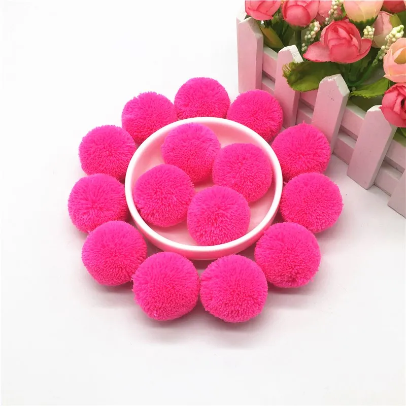 Шарик помпон из пряжи смешанного цвета 3 5 см помпоны для рукоделия украшения