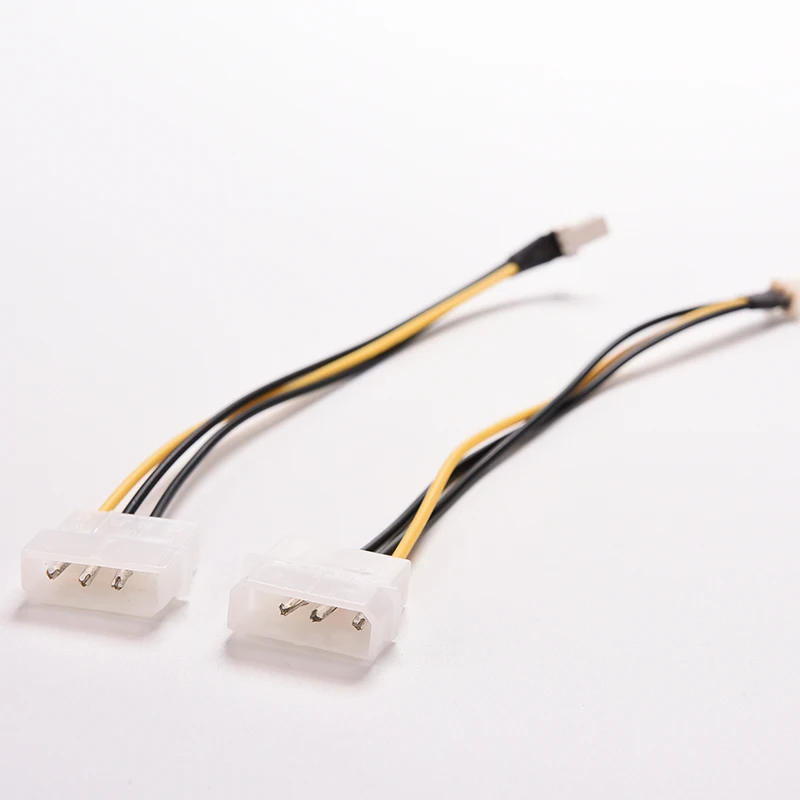 2 шт. 20 см 4 Pin Molex IDE к 3 ПК процессор чехол вентилятор разъем питания кабель адаптер