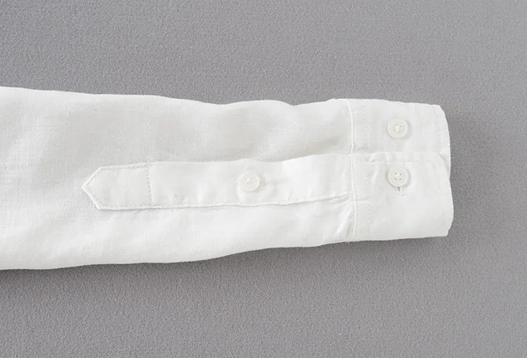 2017 Весна и осень мужской рубашки с длинными рукавами Лен Мужская одежда