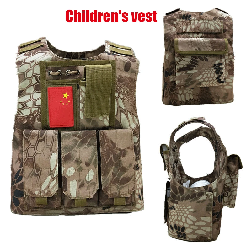 Child vest Военный жилет Molle тактический страйкбольный боевой жилет спецназ армейское Штурмовое снаряжение для взрослых и детей, Охотничья уличная одежда Детский жилет CS - Цвет: Child vest