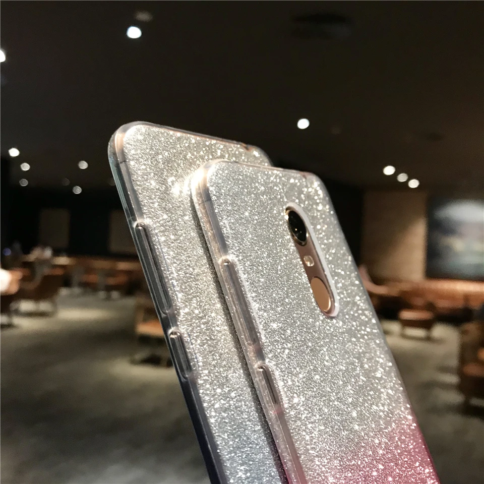 Glitter Rainbow TPU Silicone Case For XiaoMi RedMi 5 Plus 6 Pro 6A 5A 4A 3S Note 3 4 4X iphone XS MAX XR X SE 6s 7 8 Cover |
