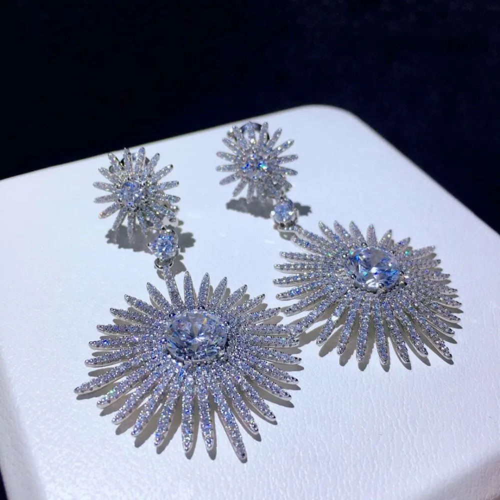 Большие серьги hyperbole из стерлингового серебра 925 пробы с кубическим цирконием