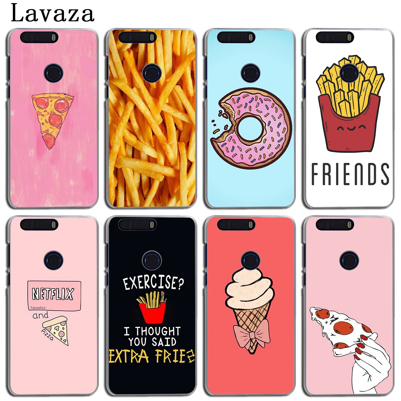 Lavaza пицца картофель фри пончик пищевой чехол для Huawei P30 P20 P9 P10 Plus P8 Mate 20 Pro Lite Mini 2016