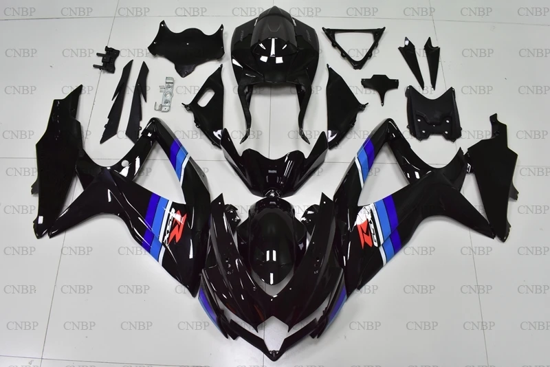 GSXR600 2008 2010 K8 обтекатель GSX R 600 обтекатели GSXR 09 10 глянцевый черный синий