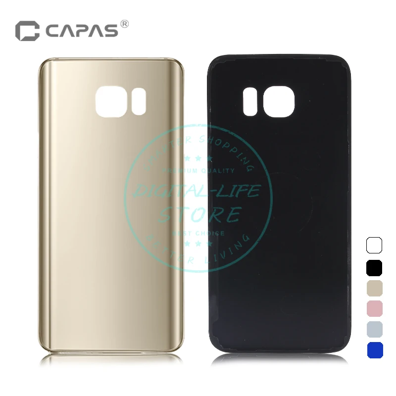 Для Galaxy S7 Edge G935 G930 задняя крышка батарейного отсека стекло + пластиковый корпус