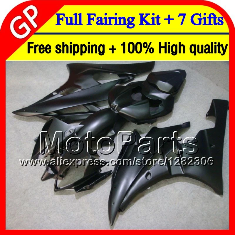 7 подарок + Матовый Корпус черный Для YAMAHA YZFR6 YZF 600 06 07 R 6 T9644 Плоский R6 YZF600 2006 2007