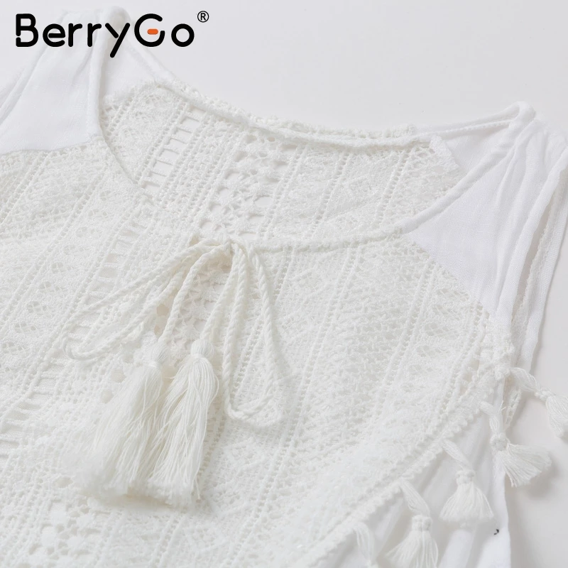 BerryGo Простое чешское летнее льняное кружевное платье с открытыми плечами праздничное женское платье