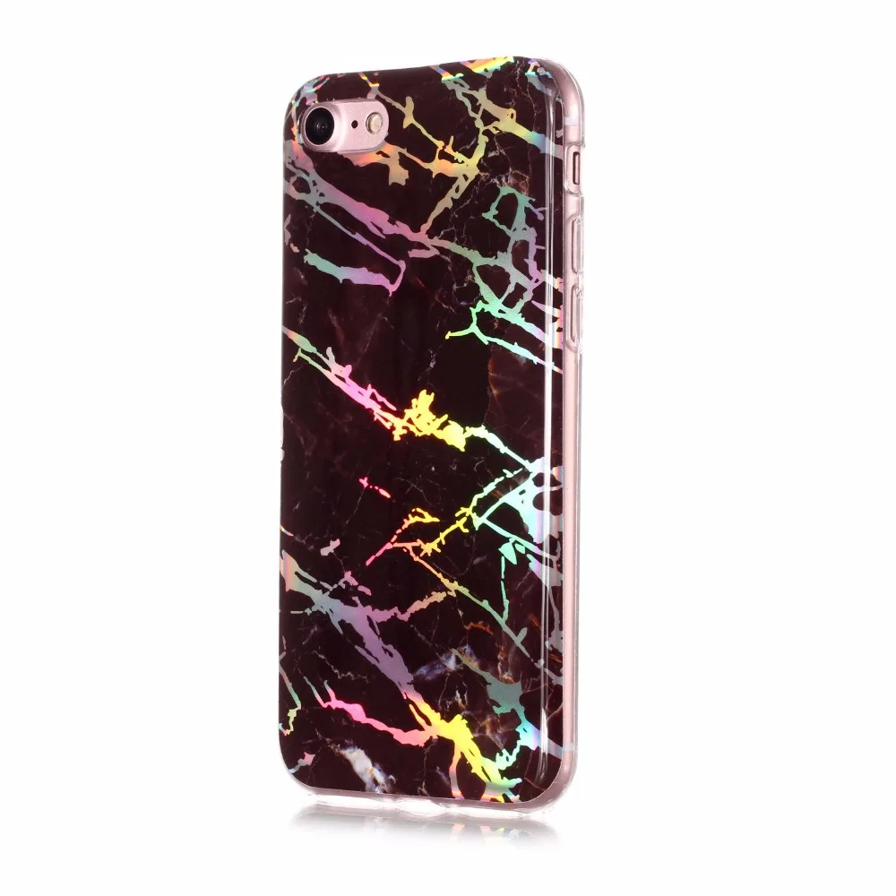 Meetcases Black holo marble phone cases For Iphone 7plus 8plus TPU soft material New Arrive styles |