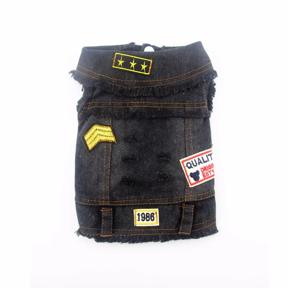 Крутая ковбойская жилетка для собак с надписями и отложным воротником одежда