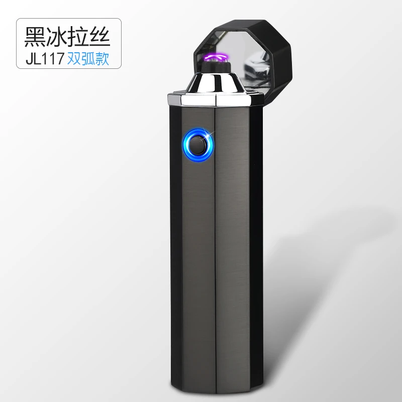 USB перезаряжаемые зажигалки двойная дуга Зажигалка курительная трубка сигарета