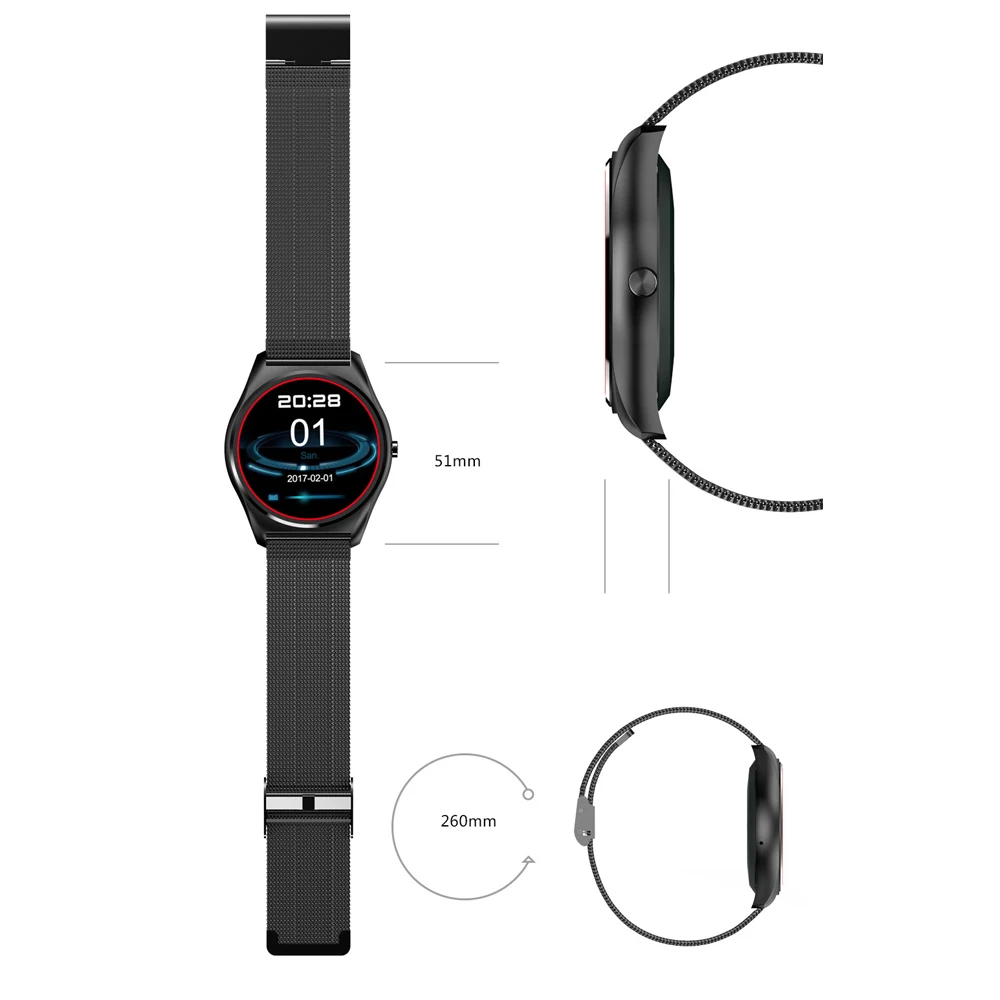 ZUCOOR Смарт часы с импульсным монитор Smartwatch сердечного ритма Фитнес Носимых