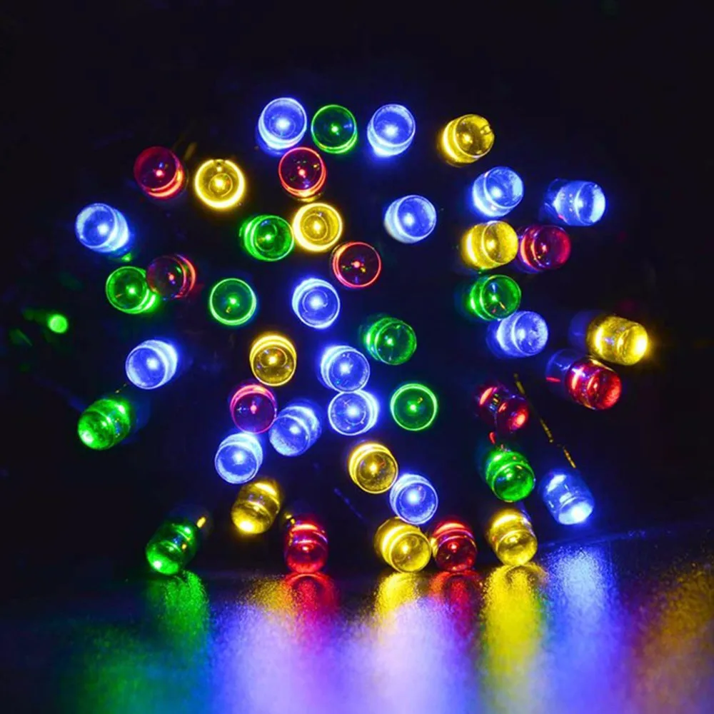 17m 100leds/string solar led string light with different colors | Освещение