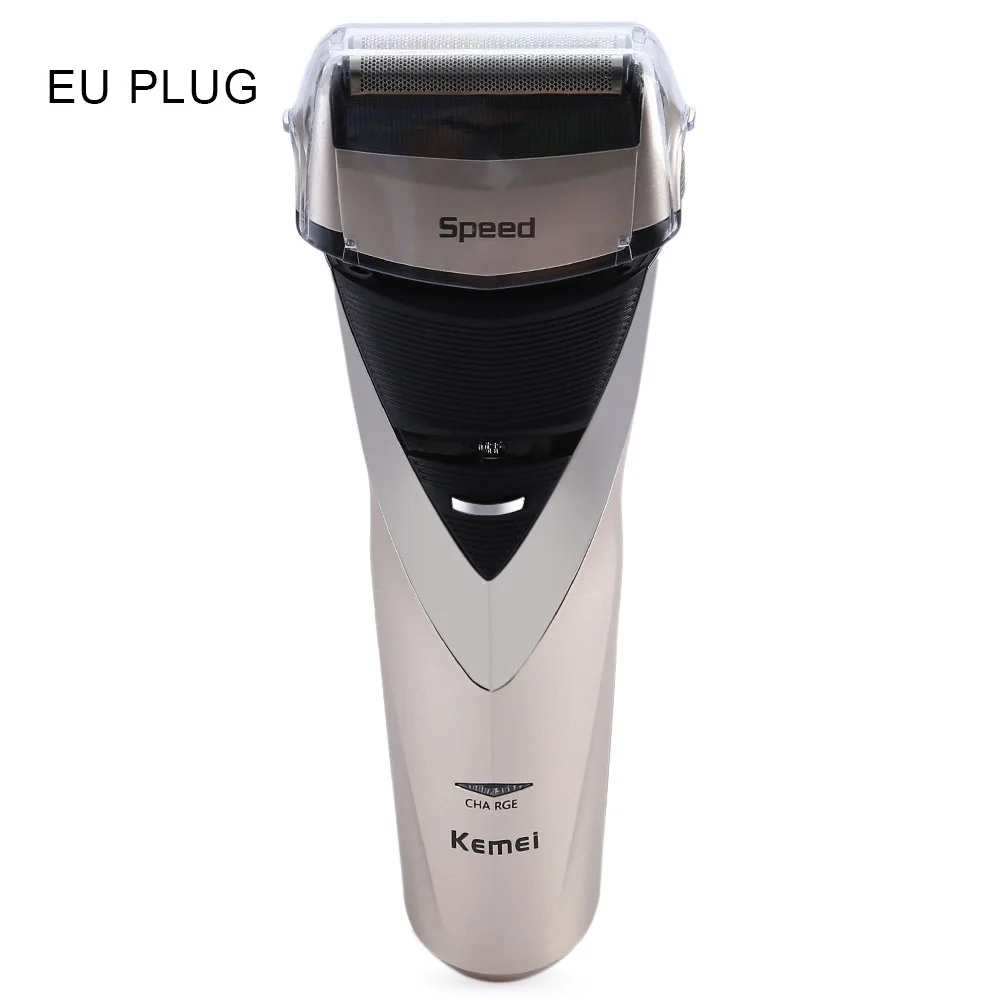 Kemei KM-8102, профессиональная электробритва, перезаряжаемая, Водонепроницаемая бритва для мужчин, триммер для бороды, Мужская бритва для ухода за лицом - Цвет: EU Plug