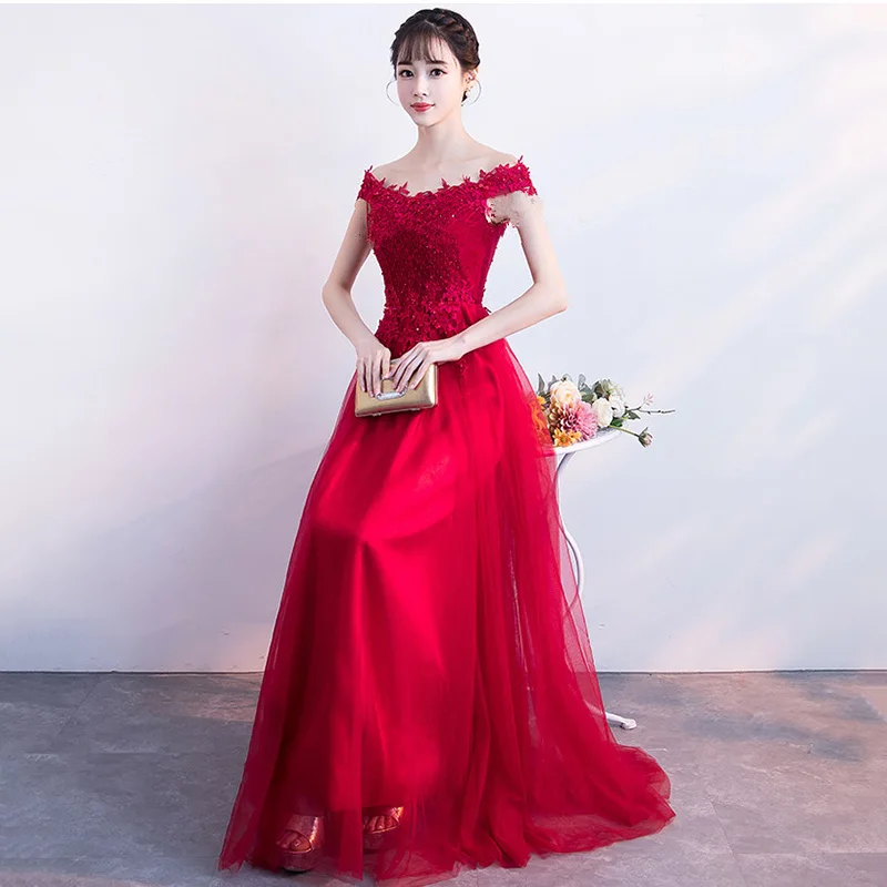 Платье Vestido Longo модное платье с v-образным вырезом и открытыми плечами украшенное