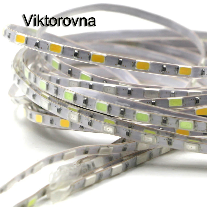 Ультра яркий 5 мм ширина 5630 5730 SMD гибкая светодиодная лента светильник 60led/m DC12V IP67 трубка водонепроницаемая лента лампа струнный светильник белый