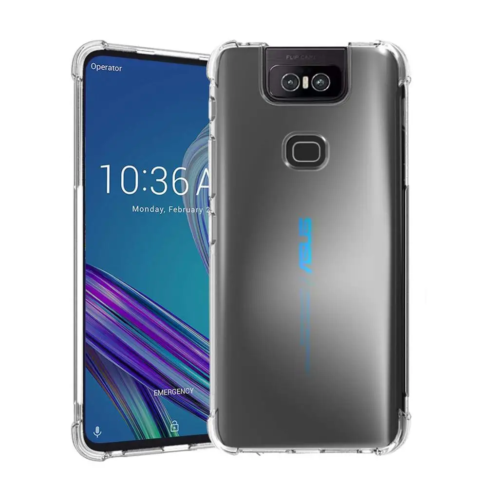 1 шт. чехол для Asus Zenfone 6 ZS630KL Блестящий Роскошный прозрачный телефона с