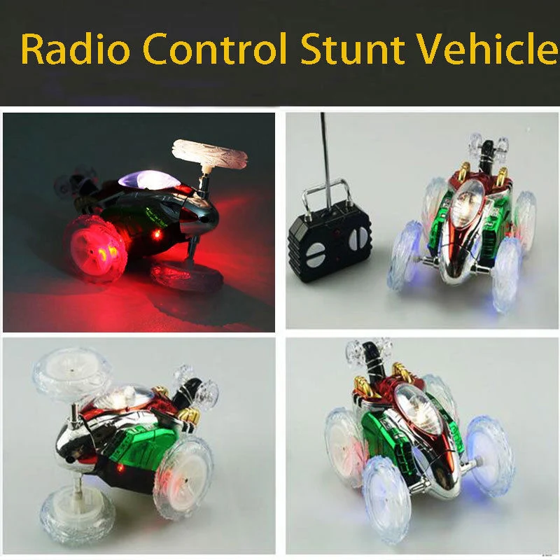 1 Pcs Stunt LED Lighting Car Toy Remote Control Christmas Gift 360 Degree Rotation for Children M09 | Игрушки и хобби