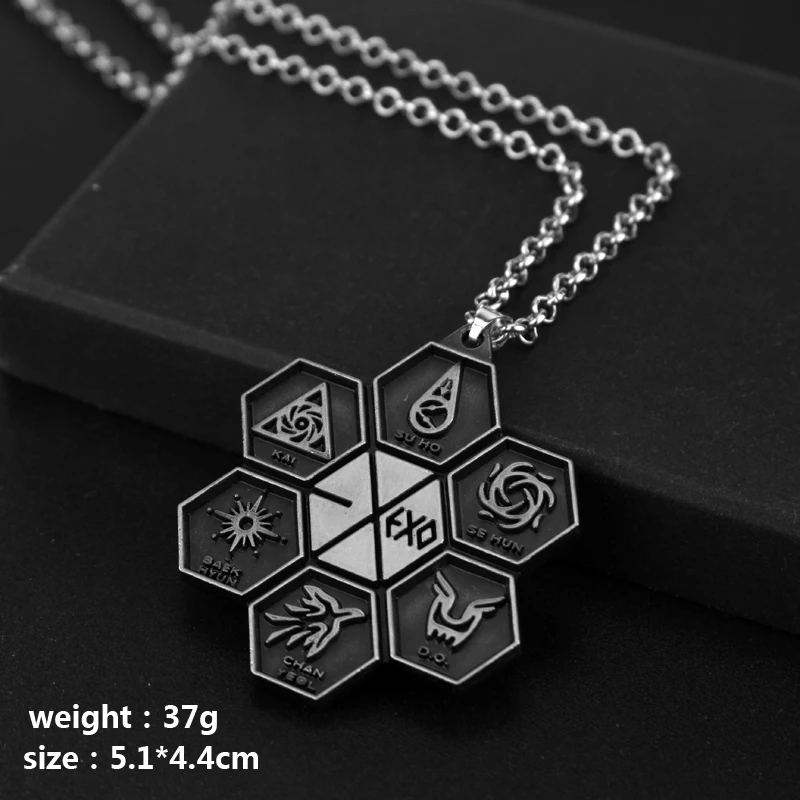 Солнечные корейские звезды модные кулоны EXO веер ожерелье для мальчиков и