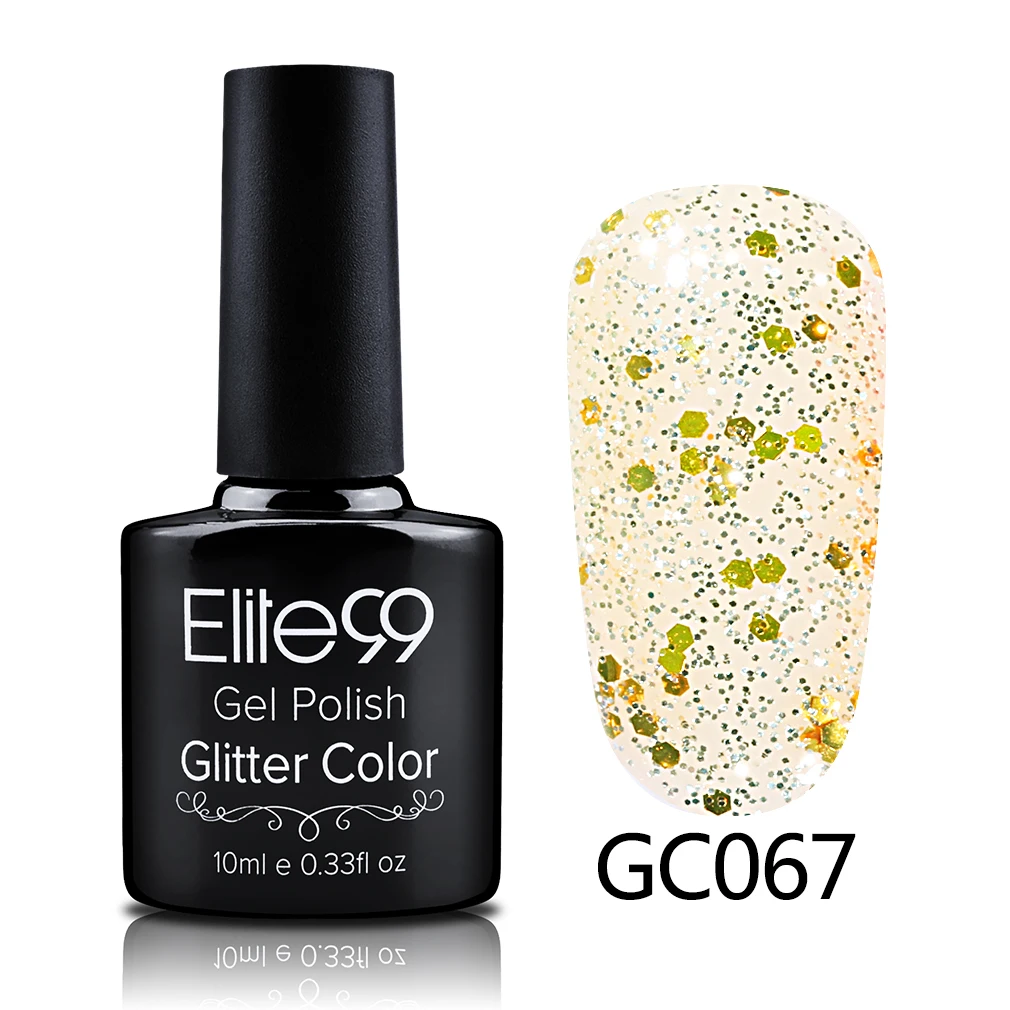Elite99 10 мл Soak Off Diamond гель УФ гель для ногтей с блестками Лак Блеск геллак нужно УФ лампы клей для ногтей эмаль блёстки гель - Цвет: S-GC067