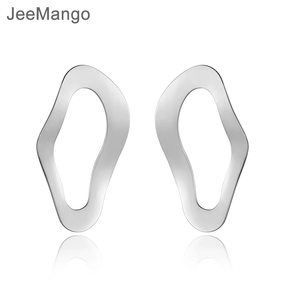 JeeMango Классическая титановая сталь серьги в форме ушей ювелирные изделия Модные