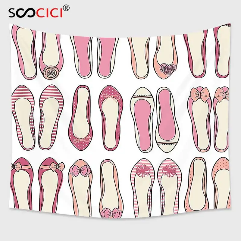 Настенный Гобелен Cutom коллекция украшений для девочек балетки с лентами розами