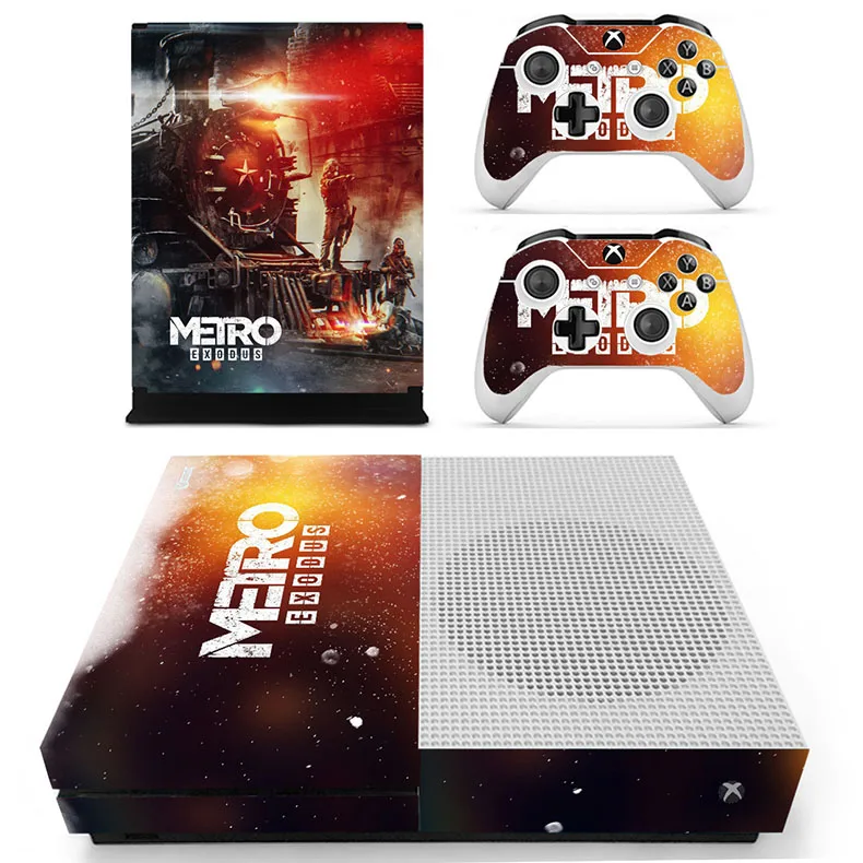Metro Exodus наклейка для Xbox One S Наклейка s vinilo pegatina для Xbox one тонкая консоль и два контроллера