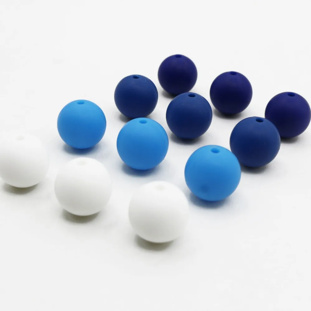 Круглые бусины для прорезывания зубов 100 шт./лот 15 мм|Бусины| |