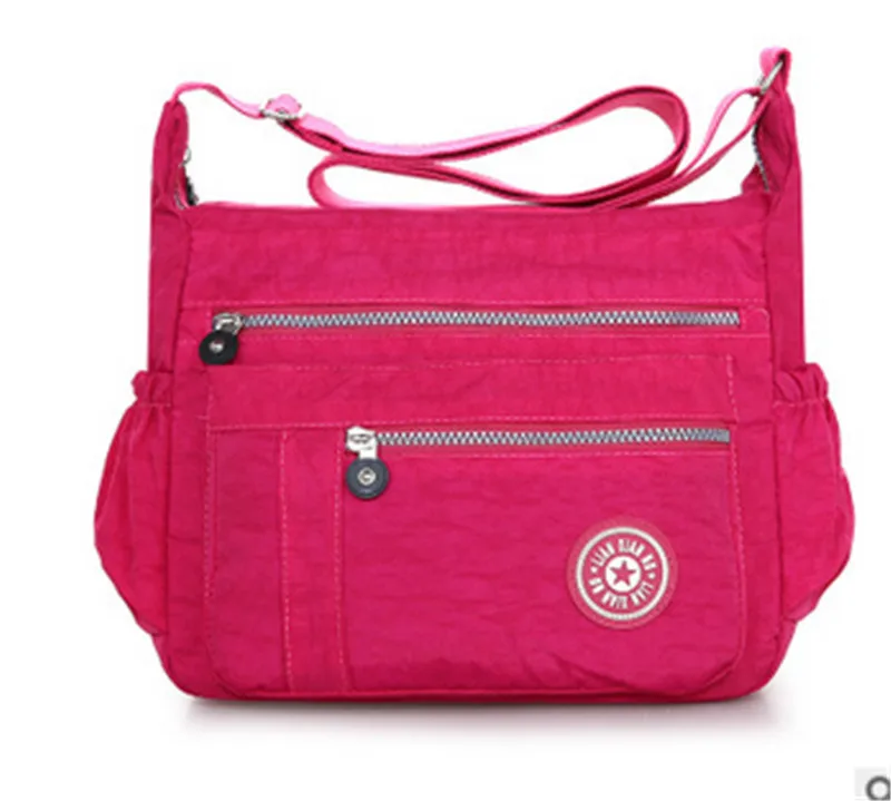 Женская сумка мессенджер с цветочным принтом повседневная нейлоновая через