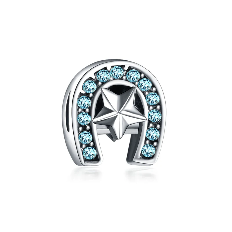 Lucky Star Новинка, браслет из сплава с бусинами для путешествий, животных, звезд, любви, Микки, синего цвета, подходит для браслета Pandora, ожерелье, сделай сам, Женские Ювелирные изделия - Цвет: Lucky Star