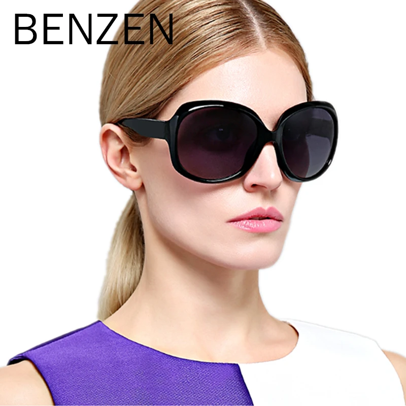 Солнцезащитные очки BENZEN 400 женские винтажные поляризационные темные оверсайз с