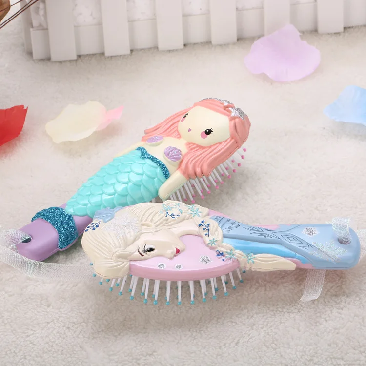 Щетка для волос с героями мультфильма Холодное сердце мягкая Антистатическая