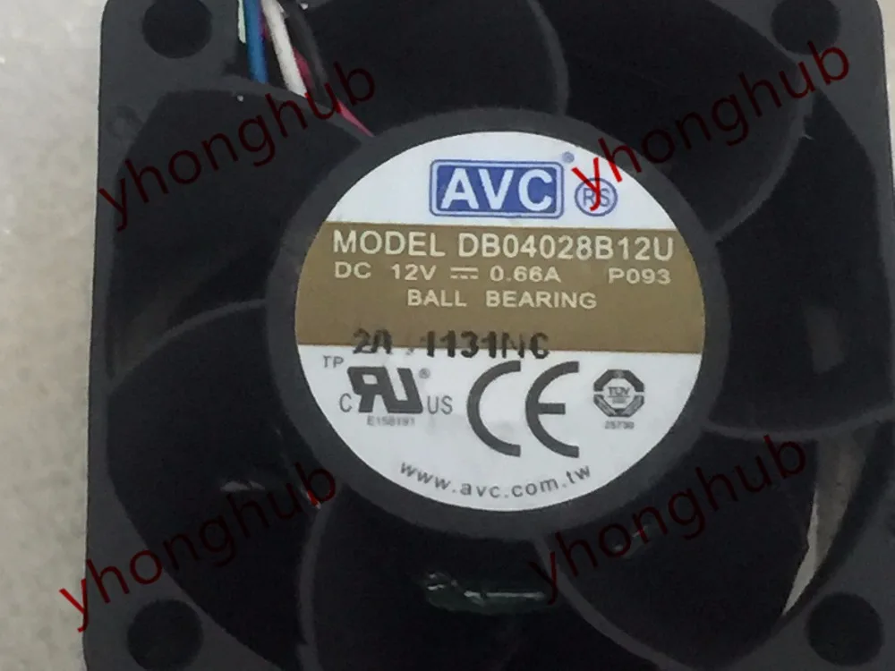 Вентилятор охлаждения сервера AVC DB04028B12U P093 DC 12 В 0 66 а 40x40x28 мм|square fan|server fandc fan 12v |