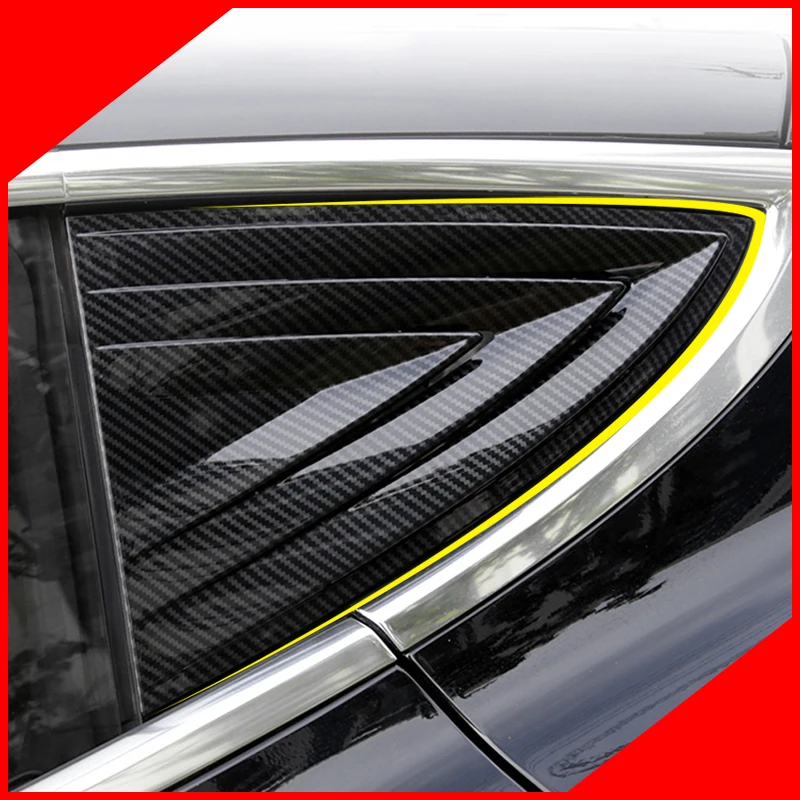 

A Little Change Rear window triangle sticker shutter decorative patch for Tesla model 3 Car accessories