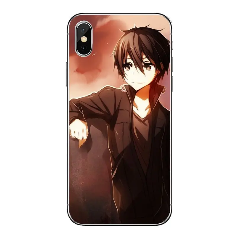 Soft Shell Case For Samsung Galaxy A5 A6 A7 A8 A9 J4 J5 J7 J8 2017 2018 Plus Prime Kirito Sword Art Online Print SAO Japan Anime |