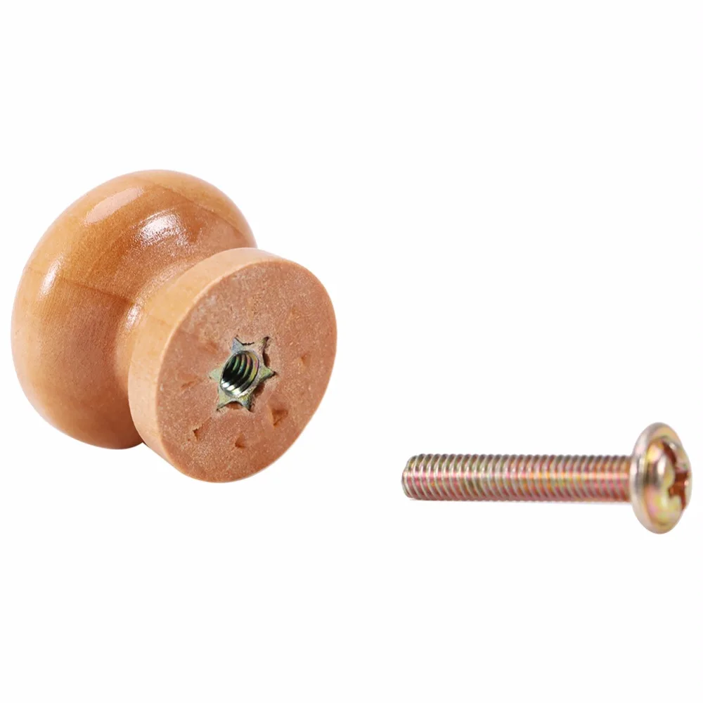 10 шт./лот 3 размера натуральный деревянный шкаф выдвижная ручка для шкафа дверная