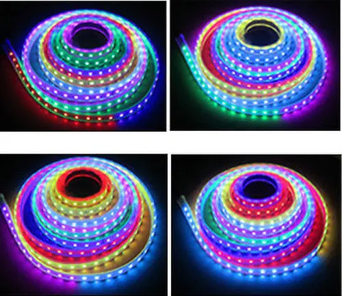 Двухрядная Светодиодная лента 5 М 5050 SMD TM 1812 IC Dream Color RGB многоцветсветодиодный