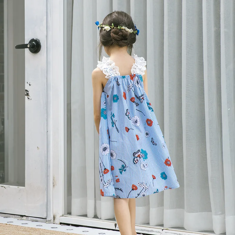 Хлопковое платье с открытыми плечами для девочек лето 2018 праздничное принцессы 10