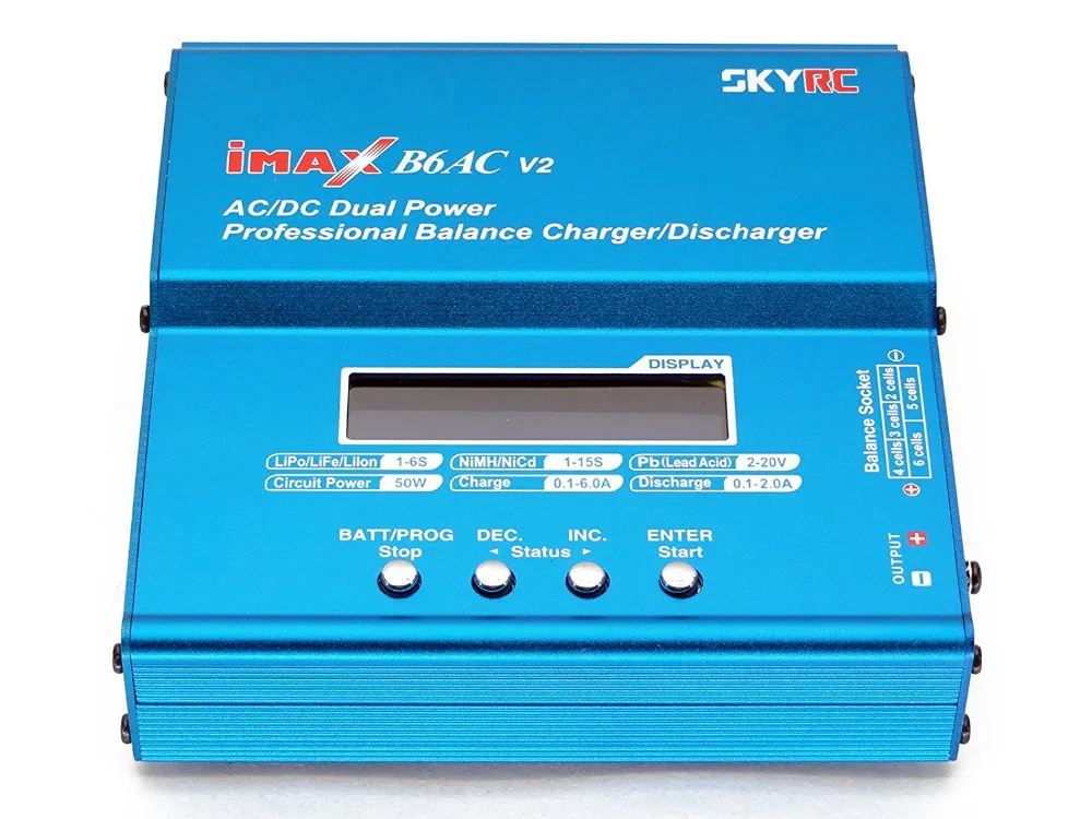 Подлинное профессиональное балансирующее зарядное устройство SKYRC iMAX B6AC V2 Dual Power (6