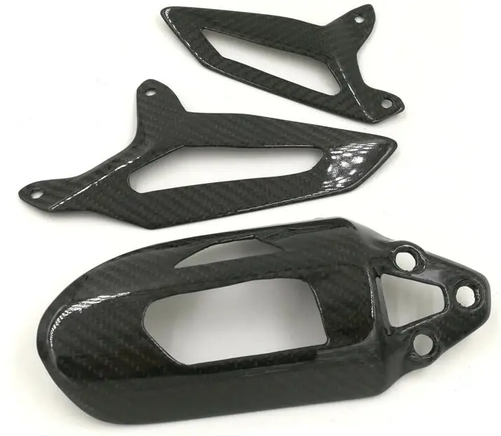 Для Ducati 899 959 1199 1299 Полный углеродного Волокно Twill матовая шок крышкой весной и пятки охранников - Цвет: Light