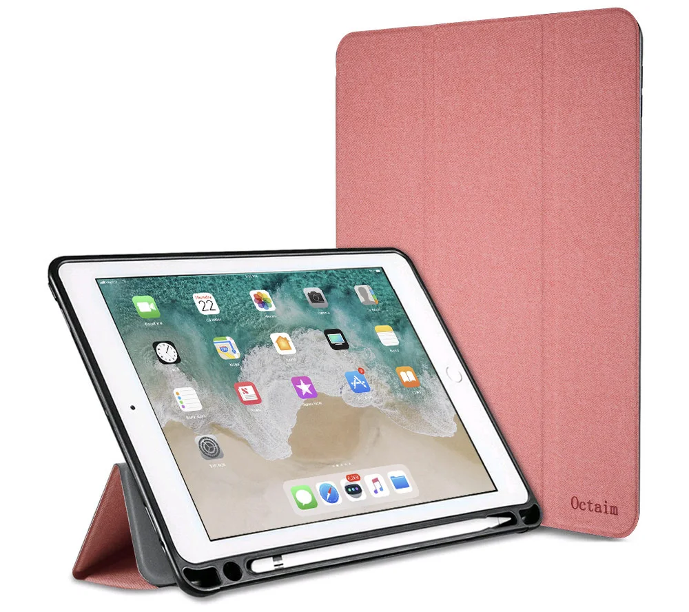 Оригинальные чехлы Octaim для iPad Air 2 мягкий PU держатель для карандашей стенд Пробуждение сна чехол для Apple iPad 9,7 модель планшета