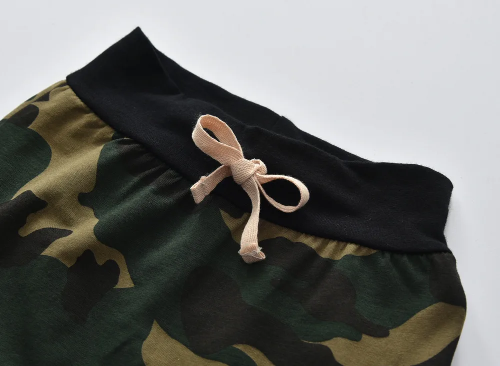 Fashion Newborn Baby Boy Clothes Infant Boys Letter Bodysuit Camouflage Pants and Hat Toddler Outfits 3Pcs Set |