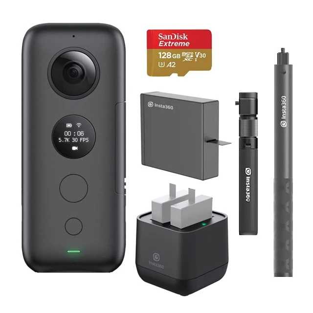 Bundle 7 Insta360 ONE X Экшн-камера 5,7 K видео 18MP фото VR Водонепроницаемая Insta 360 ONEX Мини спортивная камера для iPhone Android - Цвет: Bundle 7
