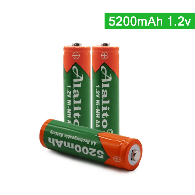 4-20PCS Alalito 1.2V 5200mAh NI MH AA Pre-Charged Rechargeable Batteries Ni-MH aa Battery For Toys CameraMicrophone | Электроника