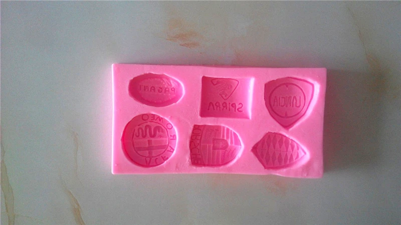 Мини 6 видов брендовый логотип автомобиля DIY Fondant силиконовая форма для выпечки